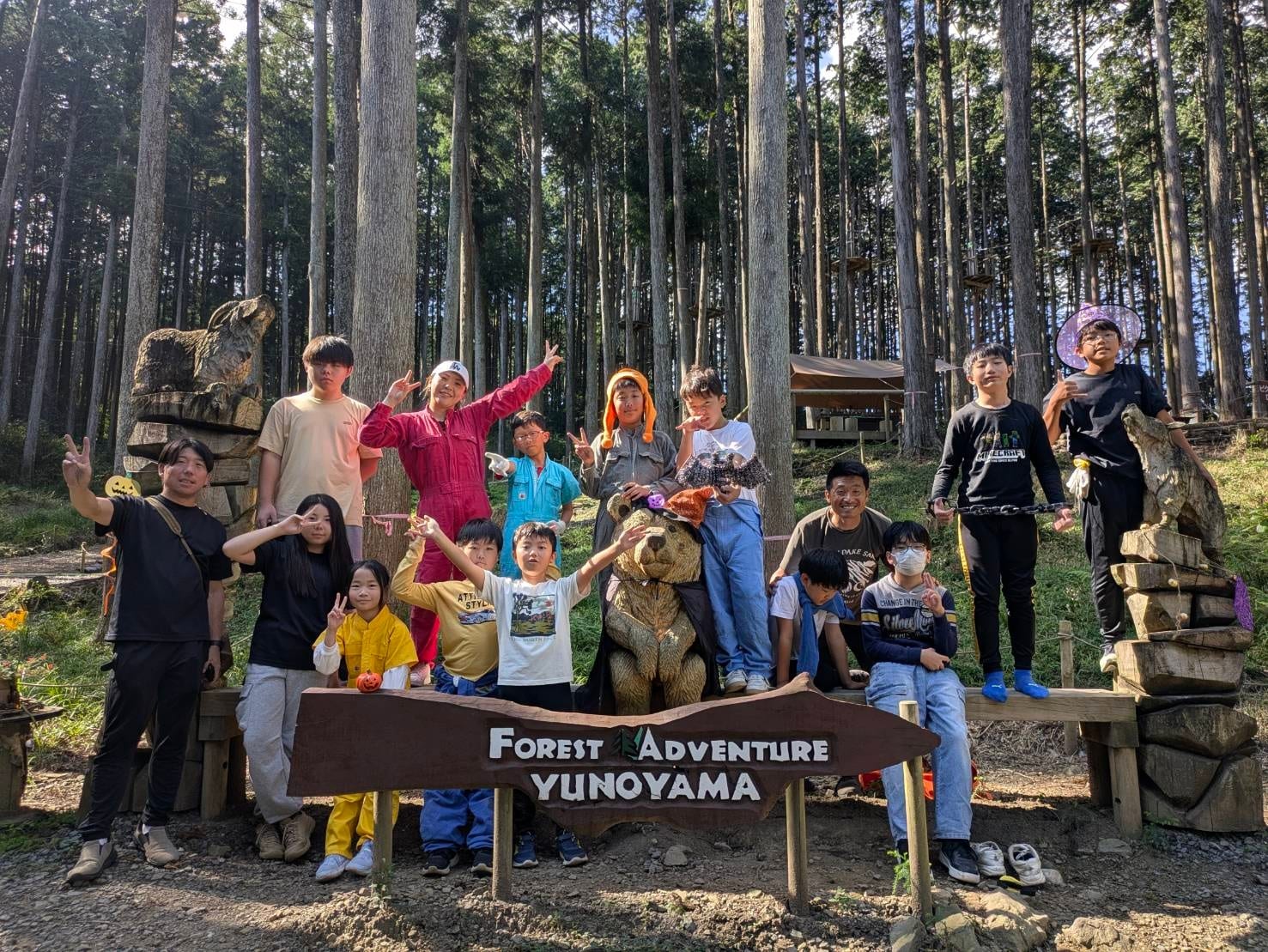 フォレストアドベンチャー・湯の山で、Brainのみんなと