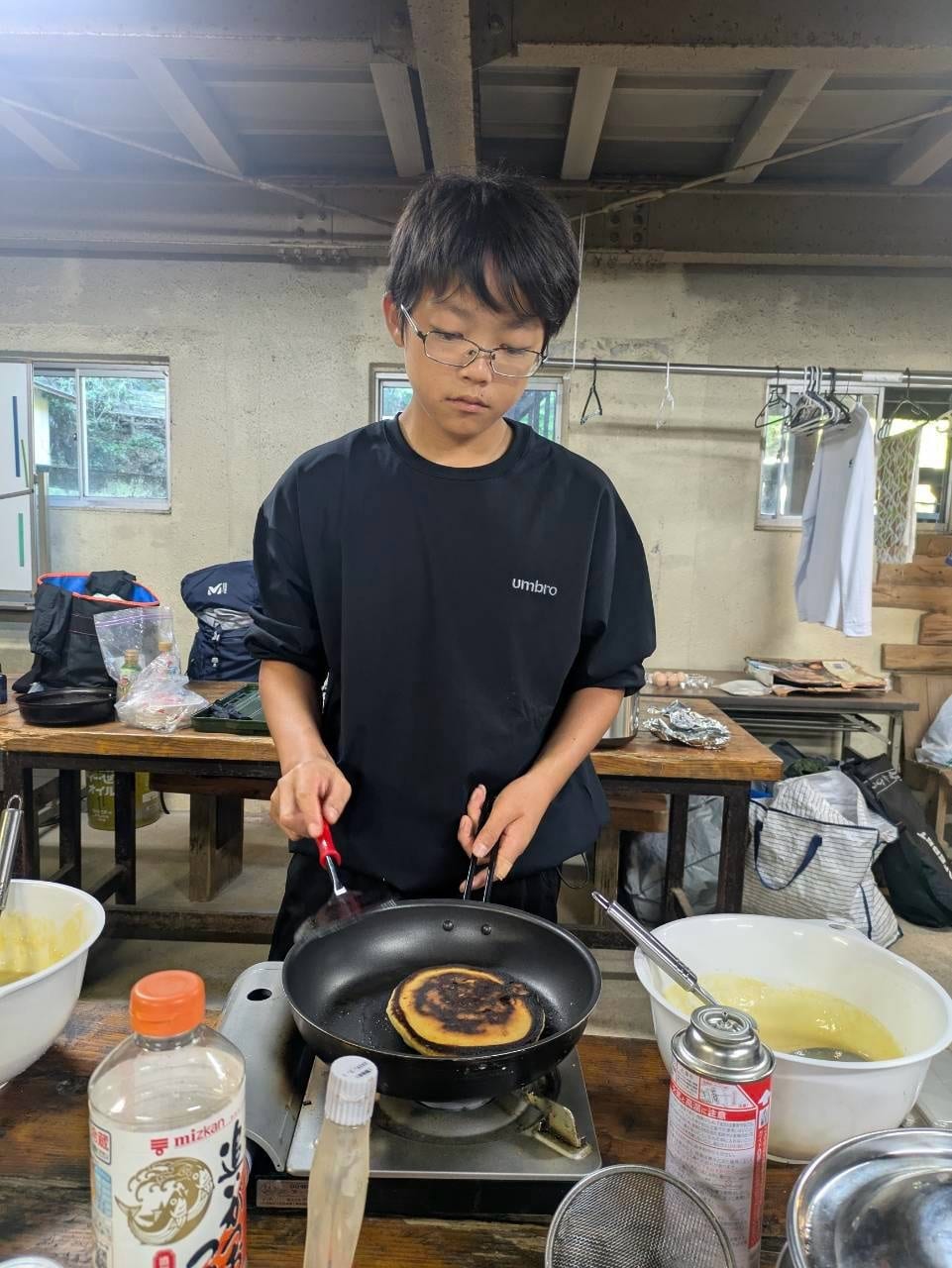 ホットケーキを焼く