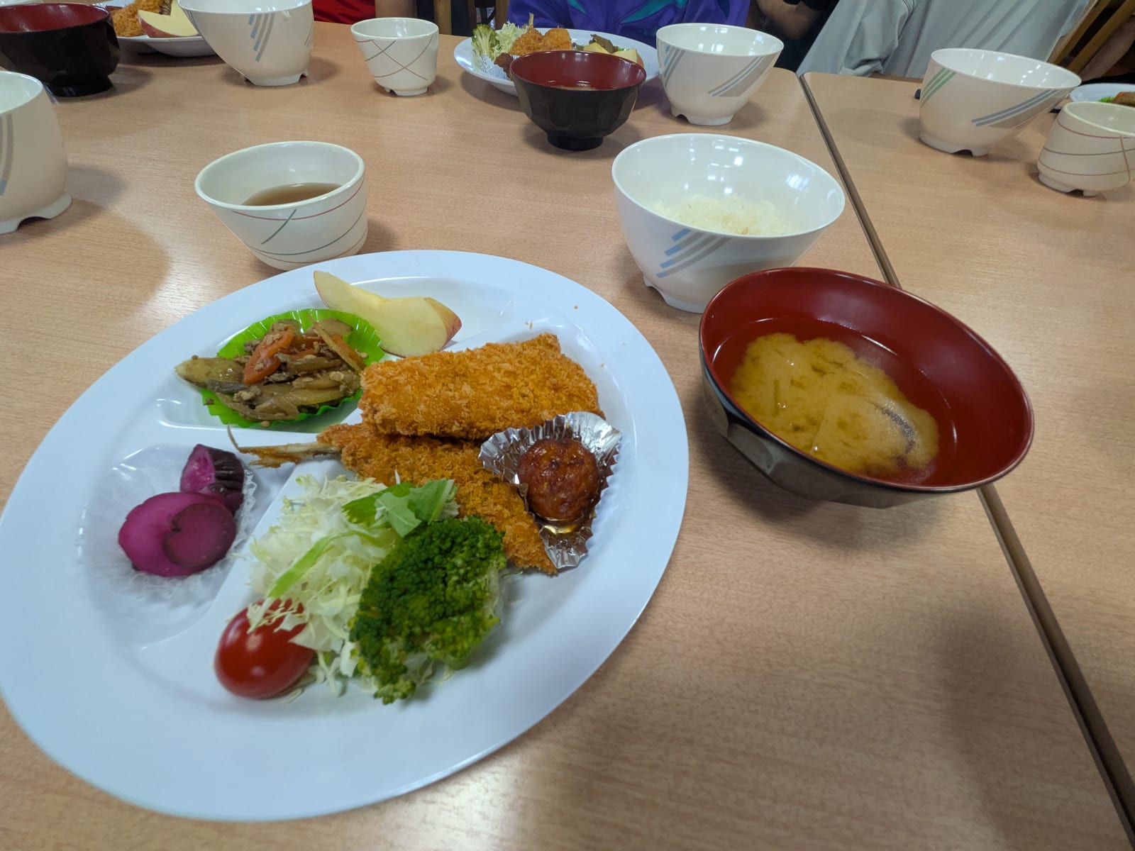 夕食のアジのフライ